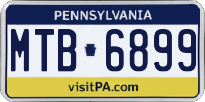 PA license plate MTB6899