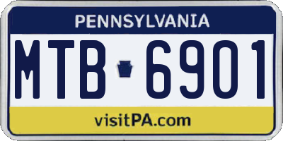 PA license plate MTB6901