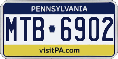 PA license plate MTB6902