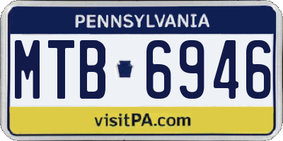 PA license plate MTB6946