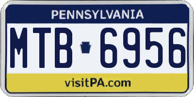 PA license plate MTB6956