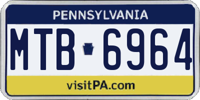 PA license plate MTB6964