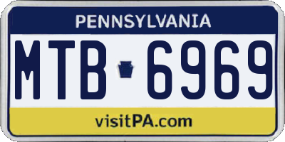 PA license plate MTB6969