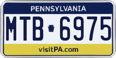 PA license plate MTB6975