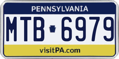 PA license plate MTB6979