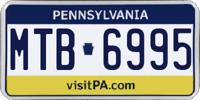 PA license plate MTB6995