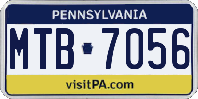 PA license plate MTB7056