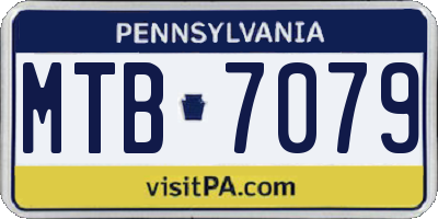PA license plate MTB7079