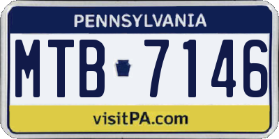 PA license plate MTB7146