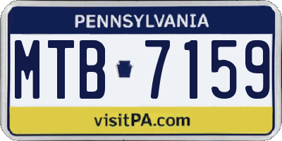 PA license plate MTB7159