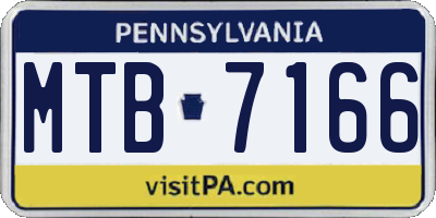 PA license plate MTB7166