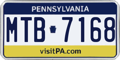 PA license plate MTB7168
