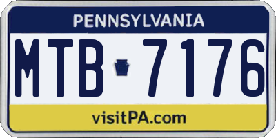 PA license plate MTB7176
