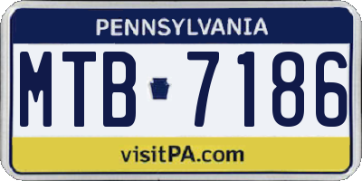 PA license plate MTB7186