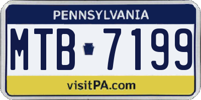PA license plate MTB7199