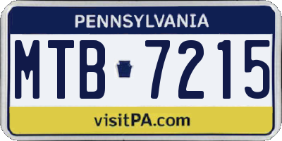 PA license plate MTB7215