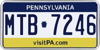 PA license plate MTB7246