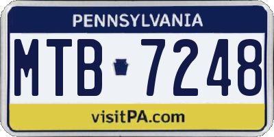PA license plate MTB7248