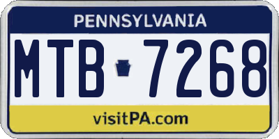 PA license plate MTB7268