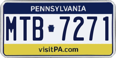 PA license plate MTB7271