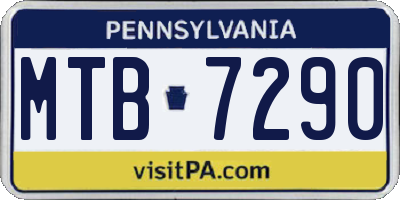 PA license plate MTB7290