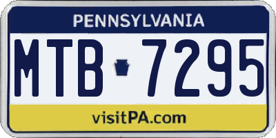 PA license plate MTB7295