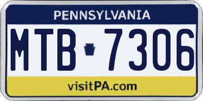 PA license plate MTB7306