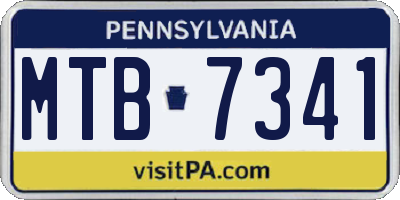 PA license plate MTB7341