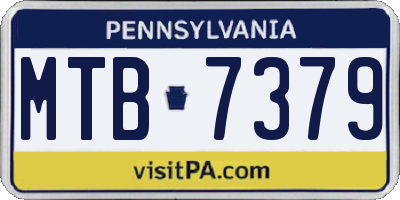 PA license plate MTB7379