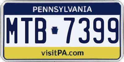 PA license plate MTB7399
