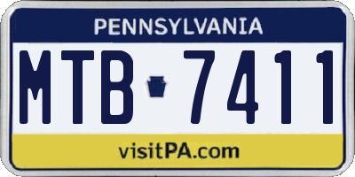 PA license plate MTB7411