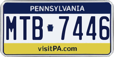 PA license plate MTB7446