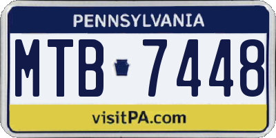 PA license plate MTB7448