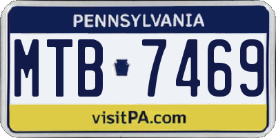 PA license plate MTB7469
