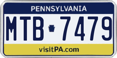 PA license plate MTB7479