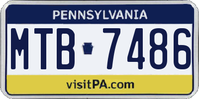 PA license plate MTB7486