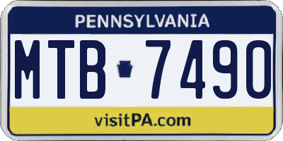 PA license plate MTB7490