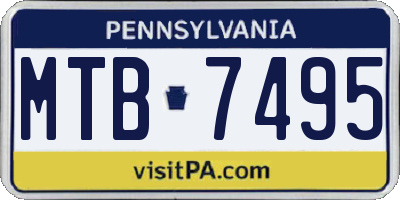 PA license plate MTB7495