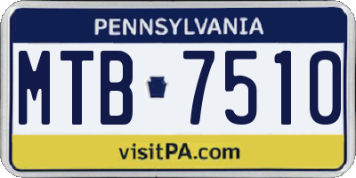 PA license plate MTB7510