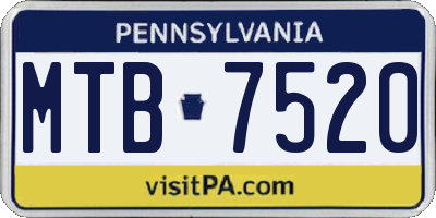 PA license plate MTB7520