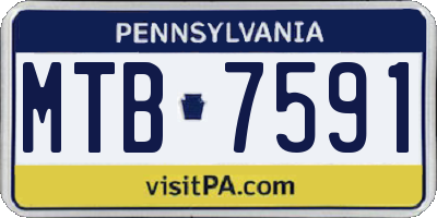 PA license plate MTB7591