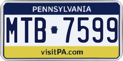 PA license plate MTB7599