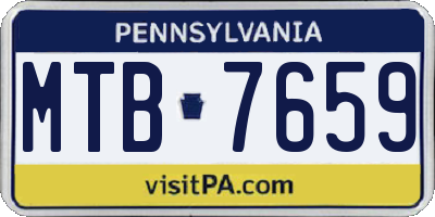 PA license plate MTB7659