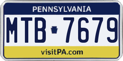 PA license plate MTB7679