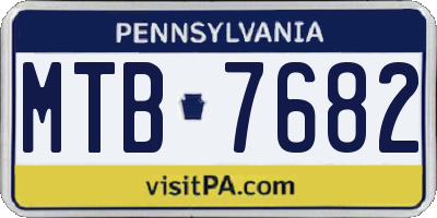 PA license plate MTB7682