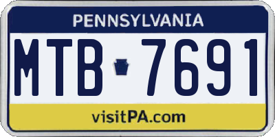 PA license plate MTB7691