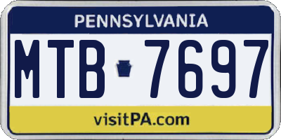 PA license plate MTB7697