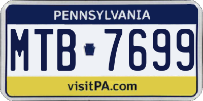 PA license plate MTB7699