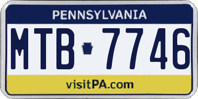 PA license plate MTB7746