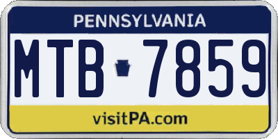 PA license plate MTB7859